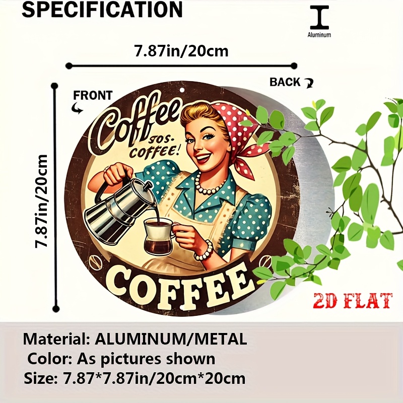 [2D Flat] 1pc Retro Round Alum - Vintage Collectible Plates recension och pris