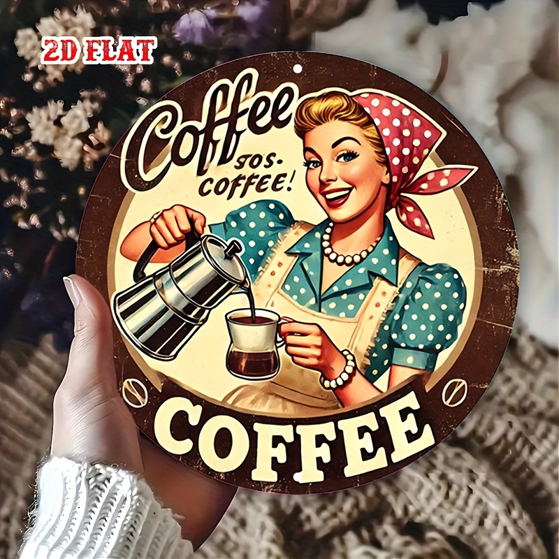 [2D Flat] 1pc Retro Round Alum - Vintage Collectible Plates recension och pris