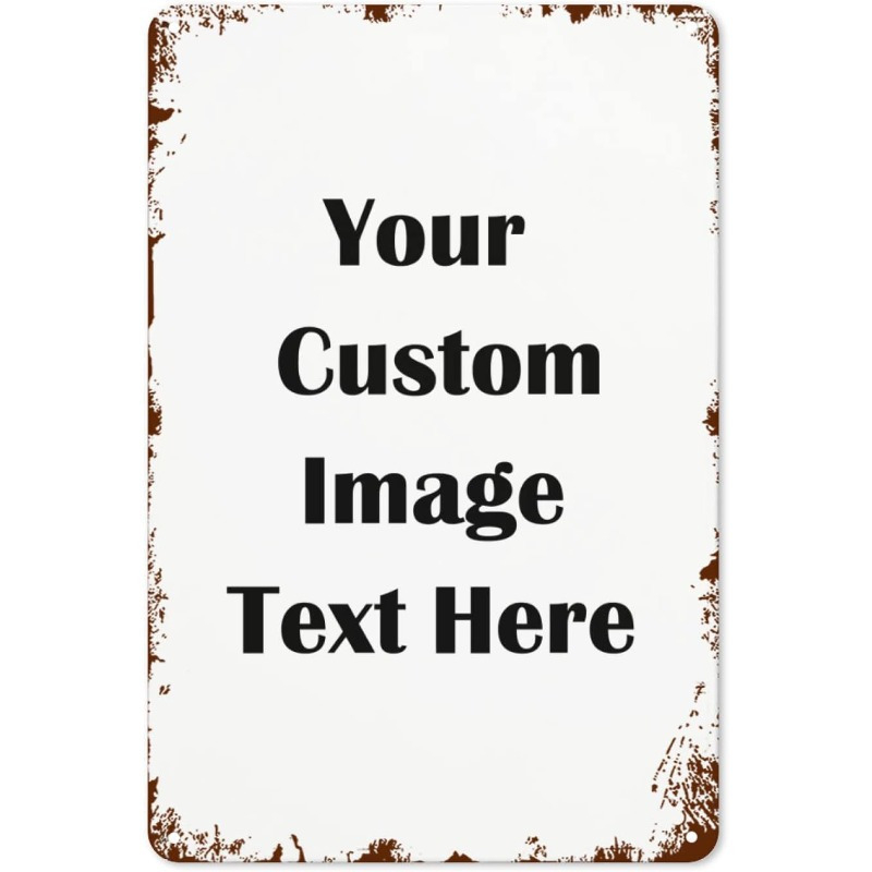 Custom Metal Tin Sign 1pc Pers - Vintage Collectible Plates recension och pris