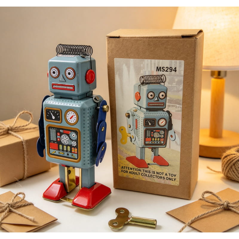 Vintage MS294 Tin Wind-Up Robo - Vintage Collectibles Store recension och pris